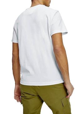 Camiseta Tommy Jeans Contrast Pocket Blanco Hombre