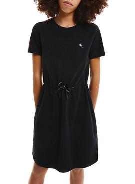 Vestido Calvin Klein Tape Sleeve Negro para Niña