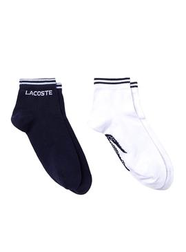 Calcetines Lacoste Sport Azul Marino y Blanco