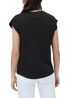 Camiseta Pepe Jeans Bloom Negro para Mujer