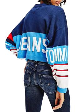 Chaqueta Tommy Jeans Cardigan Marino para Mujer