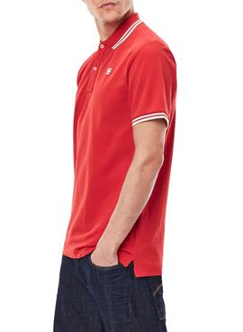 Polo G-Star Dunda Slim Stripe Rojo para Hombre