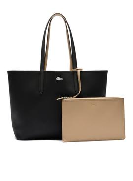 Bolso Lacoste Shopping Reversible Negro Mujer