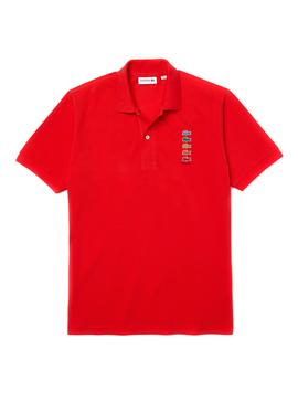 Polo Lacoste Polaroid Rojo para Hombre