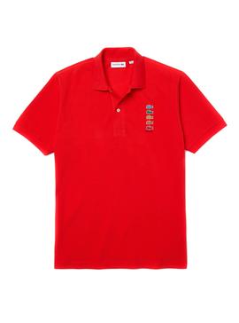 Polo Lacoste Polaroid Rojo para Hombre