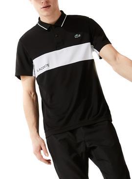 Polo Lacoste Sport Color Block Negro para Hombre