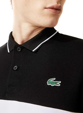 Polo Lacoste Sport Color Block Negro para Hombre