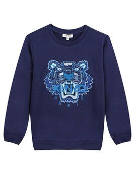 Sudadera Kenzo Tiger JB Azul Marino Niño