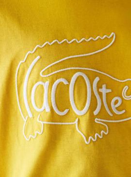 Camiseta Lacoste Logo Oversize Amarillo Hombre