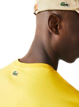 Camiseta Lacoste Logo Oversize Amarillo Hombre