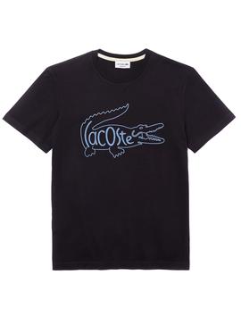 Camiseta Lacoste Logo Oversize Azul Marino Hombre