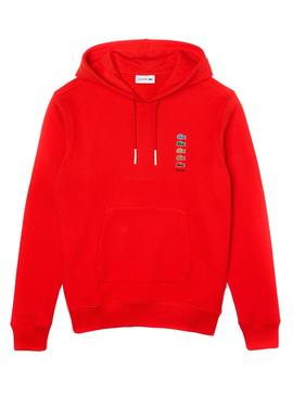 Sudadera Lacoste Polaroid Rojo para Hombre