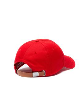 Gorra Lacoste Logo Overside Rojo para Hombre