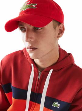Gorra Lacoste Logo Overside Rojo para Hombre