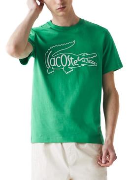 Camiseta Lacoste Logo Overside Verde para Hombre