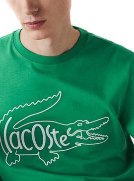 Camiseta Lacoste Logo Overside Verde para Hombre