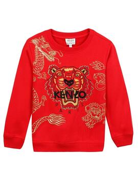 Sudadera Kenzo Tiger CNY Rojo Niño