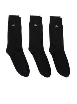 Calcetines Lacoste Liso Negro para Hombre