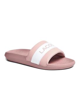 Chanclas Lacoste Croco Slide Rosa para Mujer