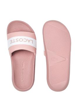 Chanclas Lacoste Croco Slide Rosa para Mujer