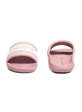 Chanclas Lacoste Croco Slide Rosa para Mujer