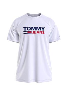 Camiseta Tommy Jeans Corp Logo Blanco para Hombre