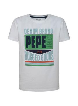 Camiseta Pepe Jeans Finn Blanco para Niño