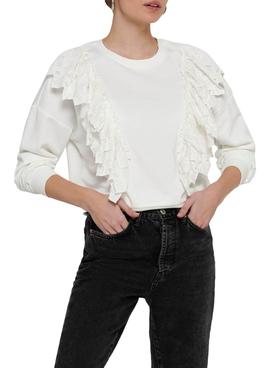 Sudadera Only Ofelia Blanco Para Mujer