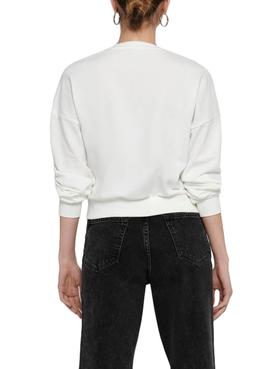 Sudadera Only Ofelia Blanco Para Mujer