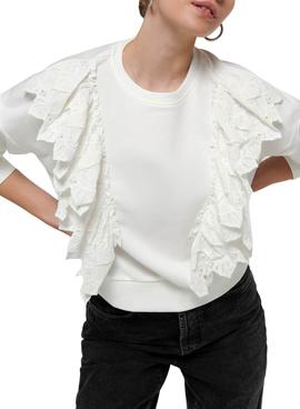 Sudadera Only Ofelia Blanco Para Mujer