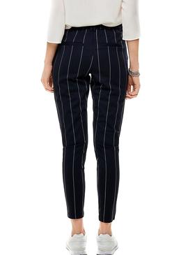 Pantalón Only Poptrash Tempo Stripe Azul Mujer