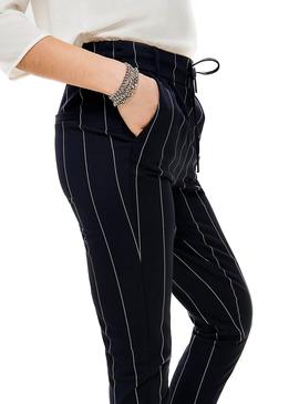 Pantalón Only Poptrash Tempo Stripe Azul Mujer