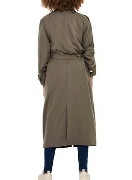 Gabardina Only Line Marrón para Mujer