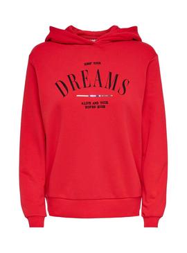 Sudadera Only Zita Rojo para Mujer