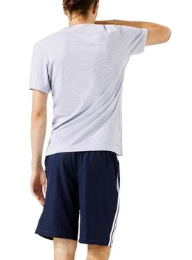 Camiseta Lacoste Logo 3D Gris para Hombre