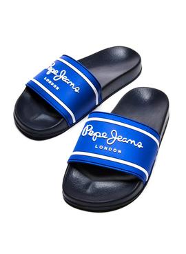 Chanclas Pepe Jeans Slider Azul para Niño