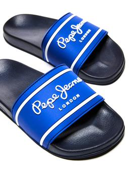 Chanclas Pepe Jeans Slider Azul para Niño