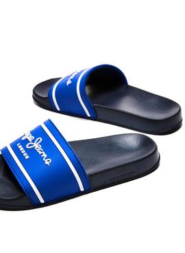 Chanclas Pepe Jeans Slider Azul para Niño