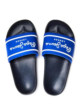 Chanclas Pepe Jeans Slider Azul para Niño