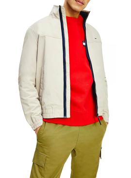 Chaqueta Tommy Jeans Casual Bomber Beige Hombre