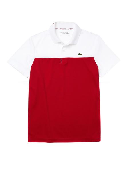 Pull lacoste rouge et blanc clearance