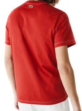 Camiseta Lacoste 27 Rojo para Hombre