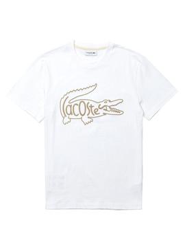 Camiseta Lacoste Logo Oversize Blanco para Hombre