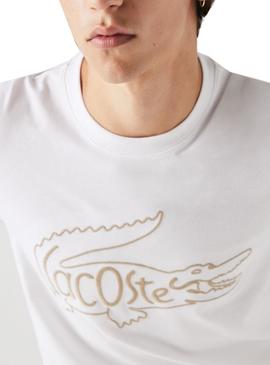 Camiseta Lacoste Logo Oversize Blanco para Hombre