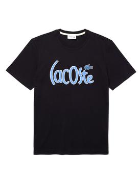 Camiseta Lacoste Logo Oversize Marino para Hombre