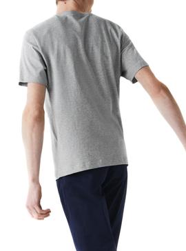 Camiseta Lacoste Logo Oversize Gris para Hombre