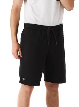 Bermuda Lacoste Sport Tennis Negro para Hombre
