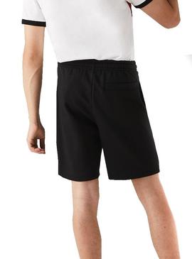 Bermuda Lacoste Sport Tennis Negro para Hombre