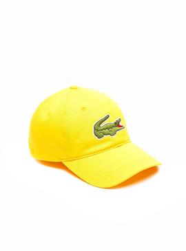 Gorra Lacoste Croco Oversize Amarillo para Hombre
