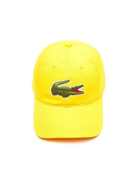 Gorra Lacoste Croco Oversize Amarillo para Hombre